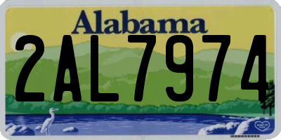 AL license plate 2AL7974