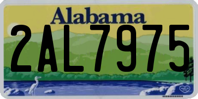 AL license plate 2AL7975