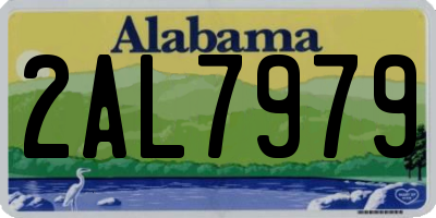 AL license plate 2AL7979