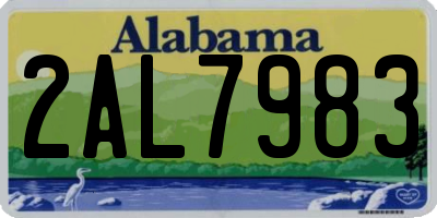 AL license plate 2AL7983