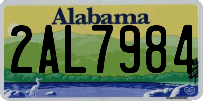 AL license plate 2AL7984