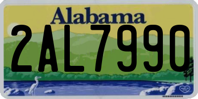 AL license plate 2AL7990