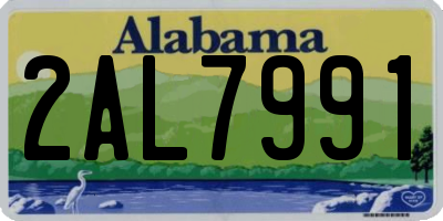 AL license plate 2AL7991