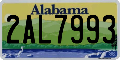 AL license plate 2AL7993