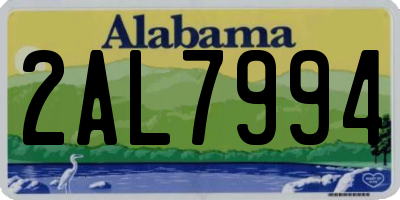 AL license plate 2AL7994