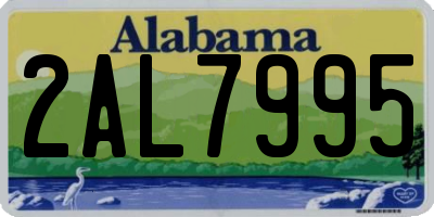 AL license plate 2AL7995