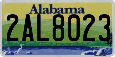 AL license plate 2AL8023