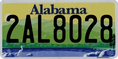 AL license plate 2AL8028