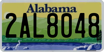 AL license plate 2AL8048
