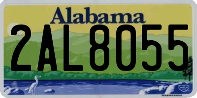AL license plate 2AL8055