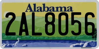 AL license plate 2AL8056