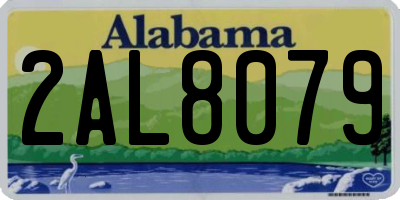 AL license plate 2AL8079