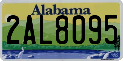 AL license plate 2AL8095