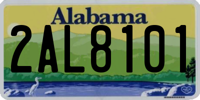 AL license plate 2AL8101