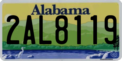 AL license plate 2AL8119