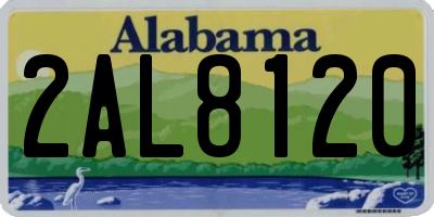 AL license plate 2AL8120