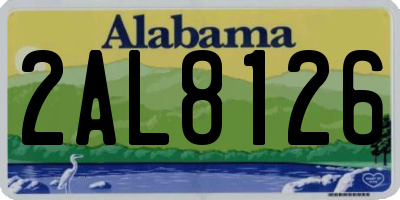 AL license plate 2AL8126