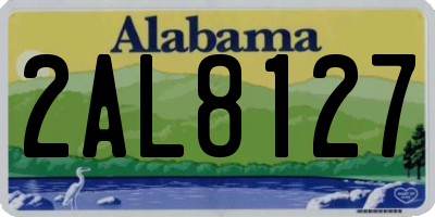 AL license plate 2AL8127