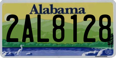 AL license plate 2AL8128