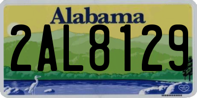 AL license plate 2AL8129