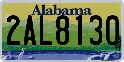 AL license plate 2AL8130