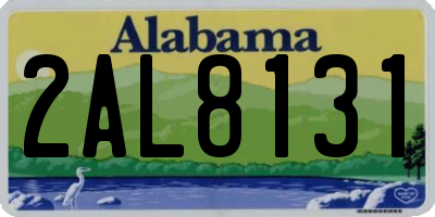 AL license plate 2AL8131