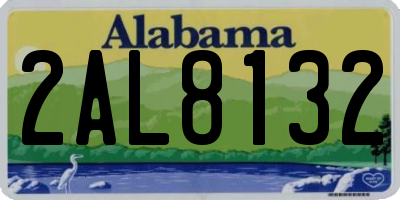 AL license plate 2AL8132