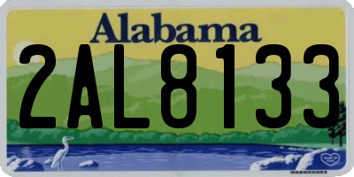 AL license plate 2AL8133