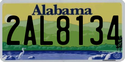 AL license plate 2AL8134