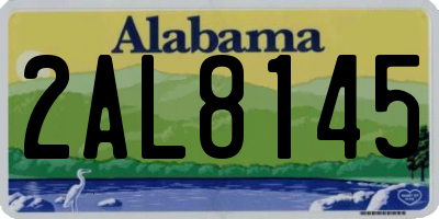 AL license plate 2AL8145