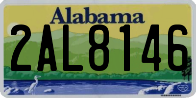 AL license plate 2AL8146