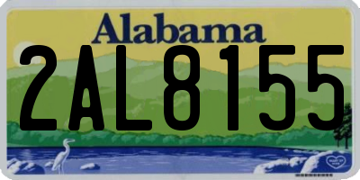 AL license plate 2AL8155