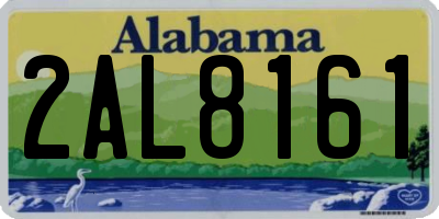 AL license plate 2AL8161