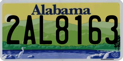 AL license plate 2AL8163
