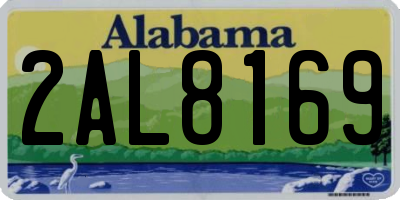 AL license plate 2AL8169