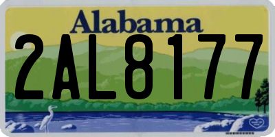 AL license plate 2AL8177