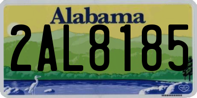 AL license plate 2AL8185