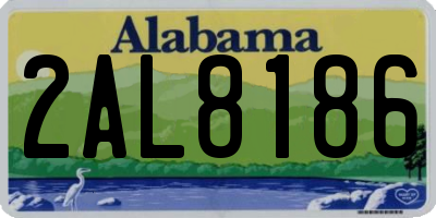 AL license plate 2AL8186