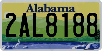 AL license plate 2AL8188