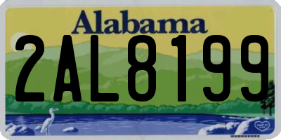 AL license plate 2AL8199