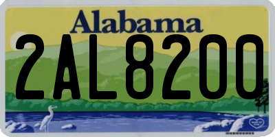 AL license plate 2AL8200