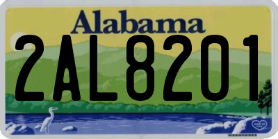 AL license plate 2AL8201