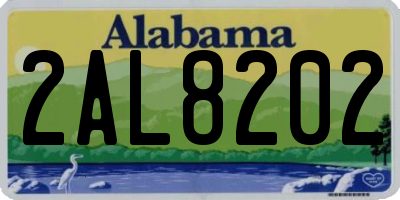 AL license plate 2AL8202