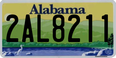 AL license plate 2AL8211