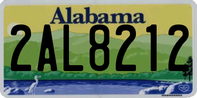 AL license plate 2AL8212