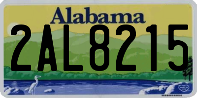 AL license plate 2AL8215