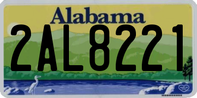 AL license plate 2AL8221