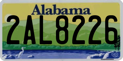 AL license plate 2AL8226