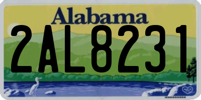AL license plate 2AL8231