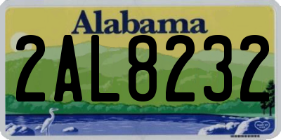 AL license plate 2AL8232